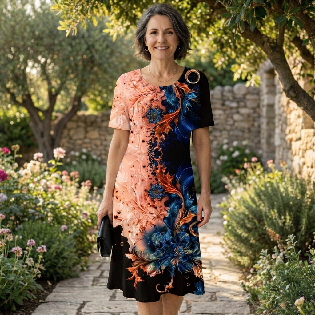 Olivia – Printed Relaxed Dress