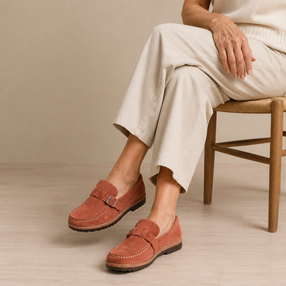 The Pemberton Clog — Suede Buckle Comfort