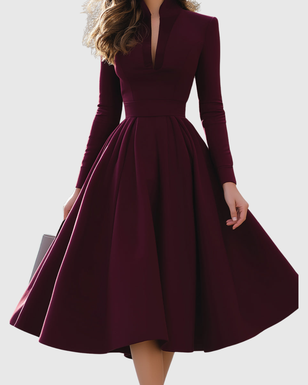 Avelina - V-Neck Midi Dress