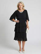 Brent | Layered Tier Midi Dress