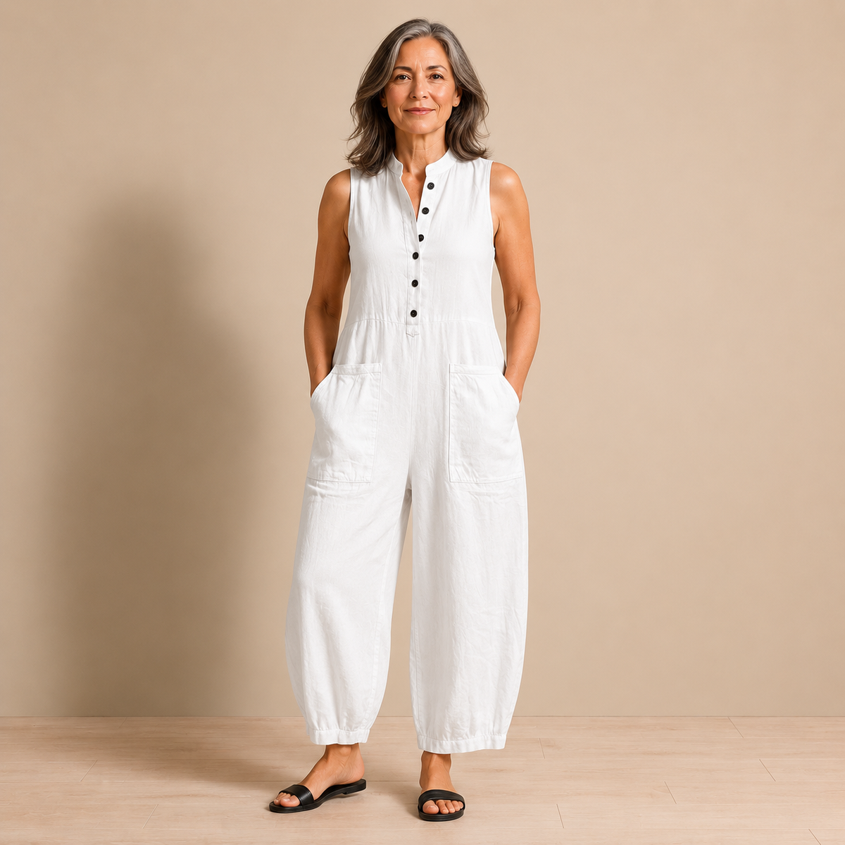 The Pemberton Jumpsuit - Timeless Sleeveless Style
