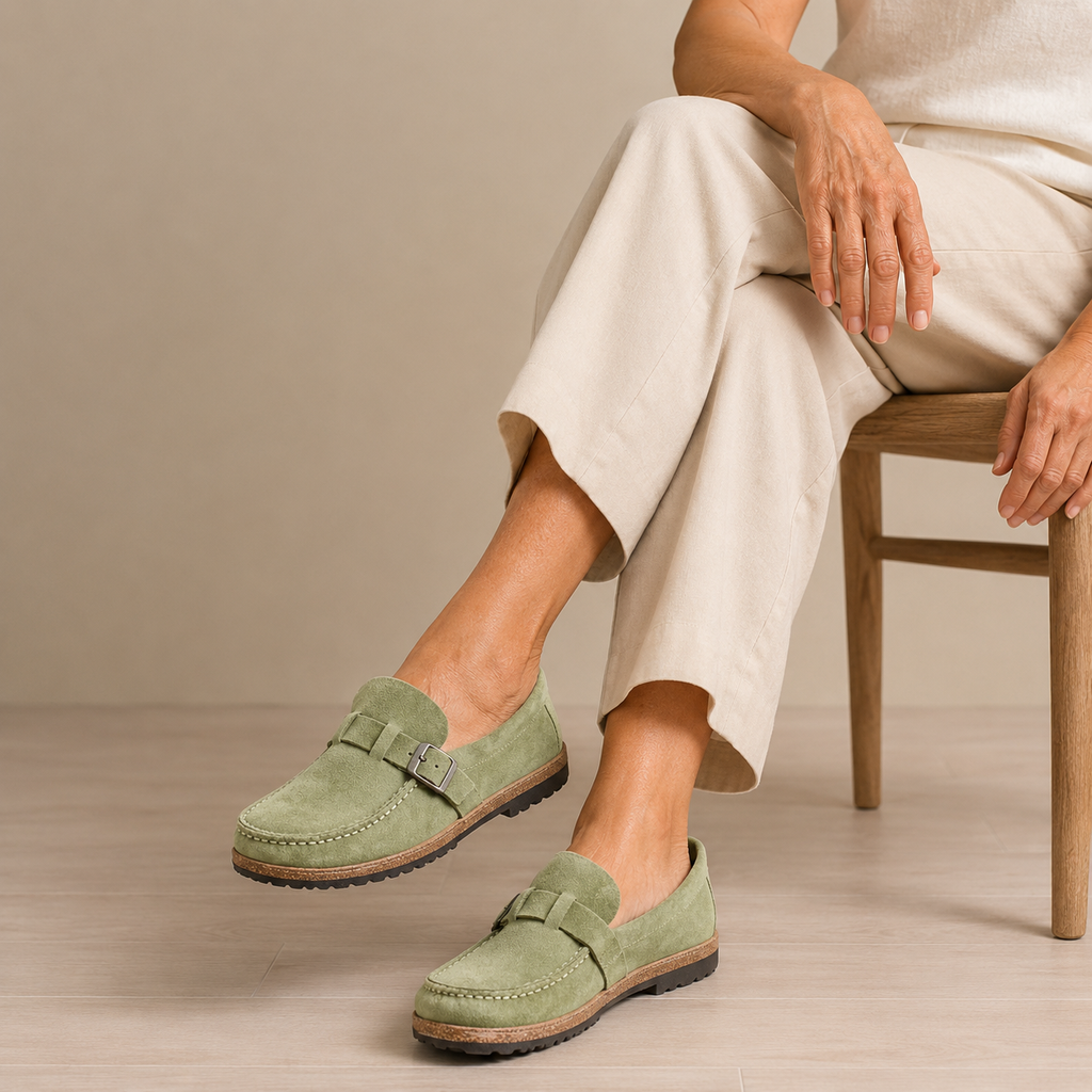 The Pemberton Clog — Suede Buckle Comfort