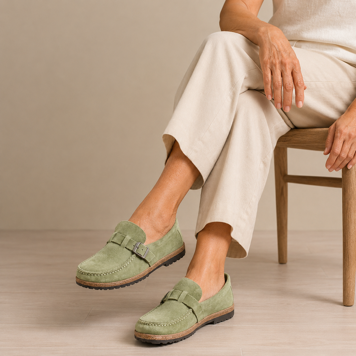 The Pemberton Clog — Suede Buckle Comfort