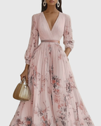 Rowella - Elegant Pleated Maxi Dress