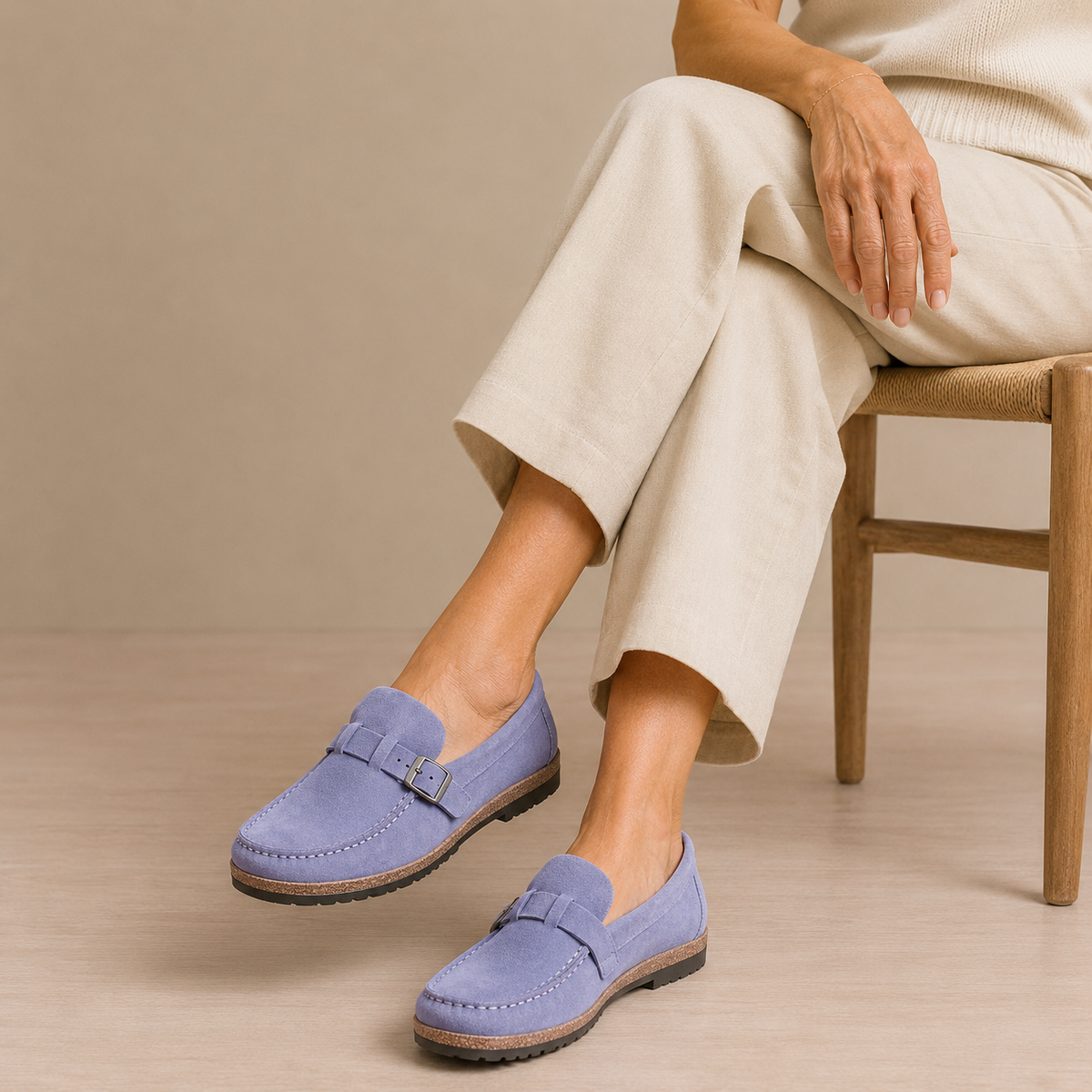 The Pemberton Clog — Suede Buckle Comfort