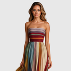 Isola - Elegant Pleated Evening Dress