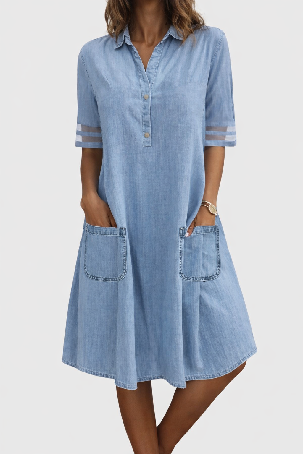 Brittany | Figure Flattering Denim Dress