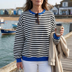LUKA™ - Casual Long Sleeve Round Neck Striped Shirt