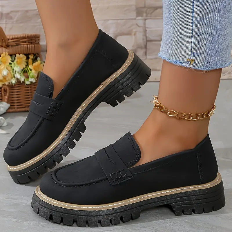 Cleated Suede Loafers