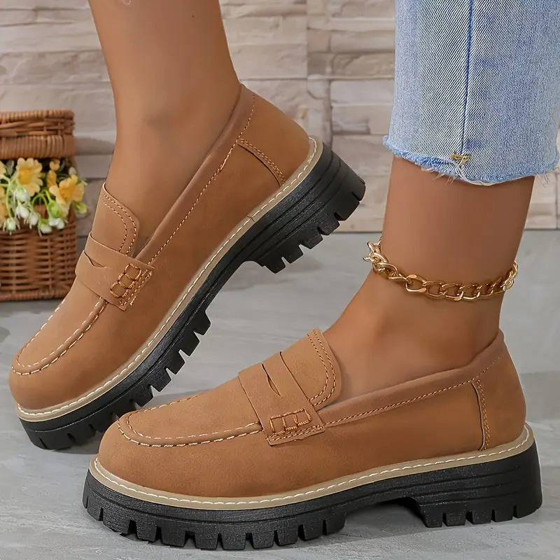 Cleated Suede Loafers