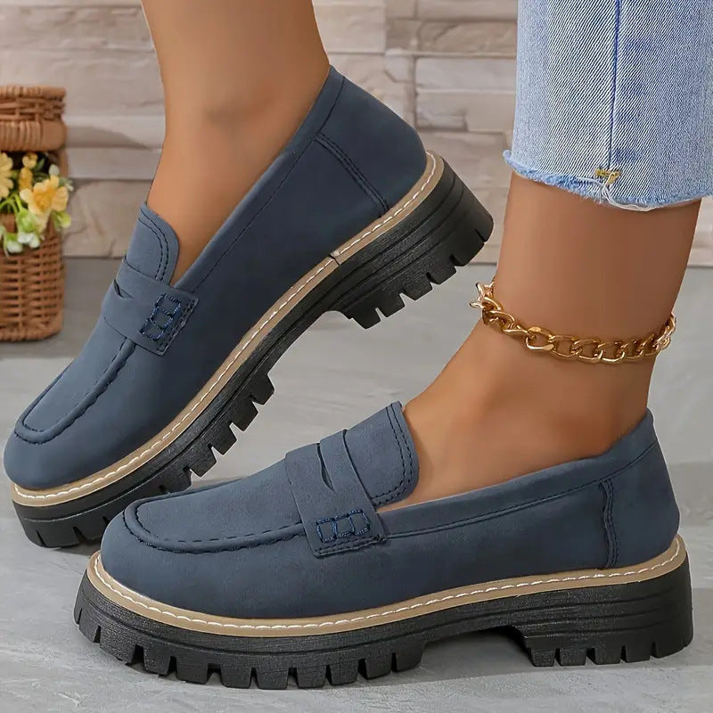 Cleated Suede Loafers