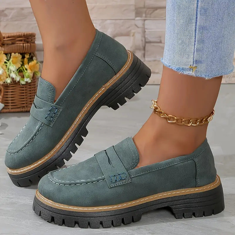 Cleated Suede Loafers