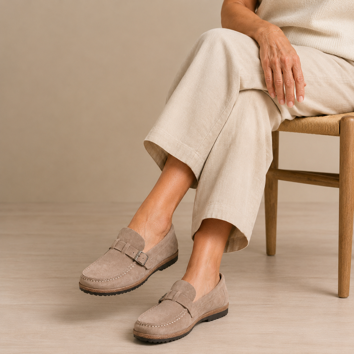 The Pemberton Clog — Suede Buckle Comfort