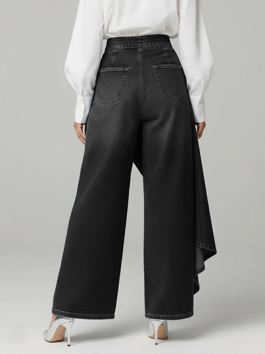 Women's High-waisted Relaxed Fit Wide-leg Jeans With A Stylish Design 2026
