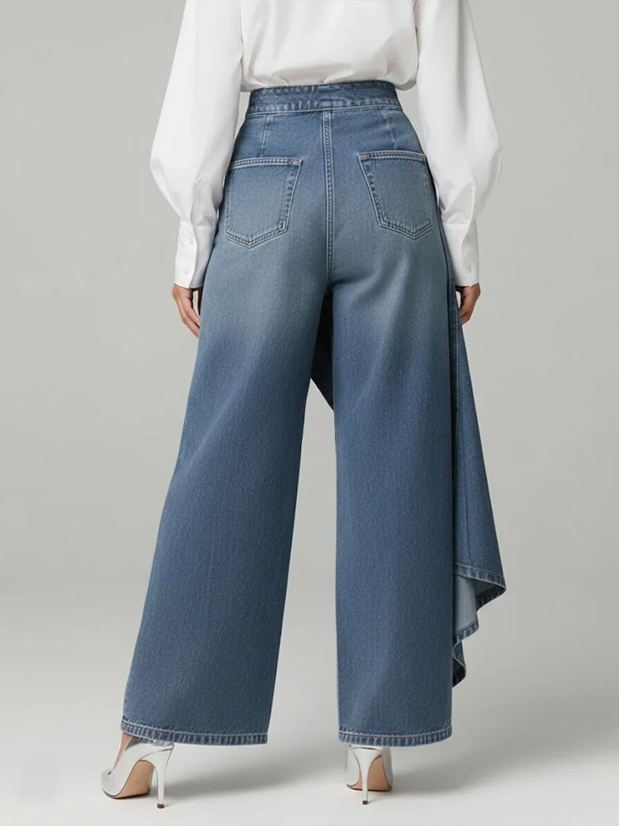 Women's High-waisted Relaxed Fit Wide-leg Jeans With A Stylish Design 2026