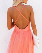 SOPHIA | Coral Sunset Maxi Gown